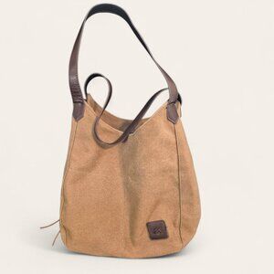 Women's Multi-pocket Shoulder Bag Fashion Cotton Canvas Handbag Tote Purse